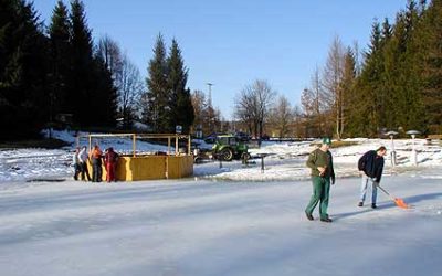 2003: Eisfest auf dem Baggersee